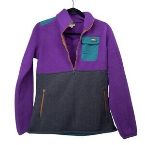 L.L. Bean Purple and Gray Women's Sweater Cardigan